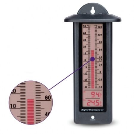 Max Min Digital Thermometer with LCD Bar Graph