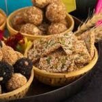 Makar Sankranti celebrations with traditional sweets and bright kites